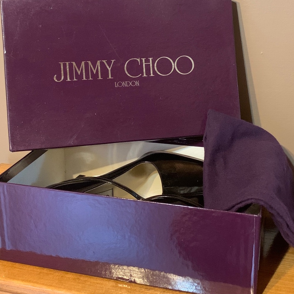 Jimmy Choo London 3-1/2" Heels.  Size 35-1/2  Color Brown